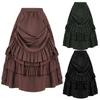 Retro Gothic Victorian Style Women's Dress with Renaissance Mini Skirt