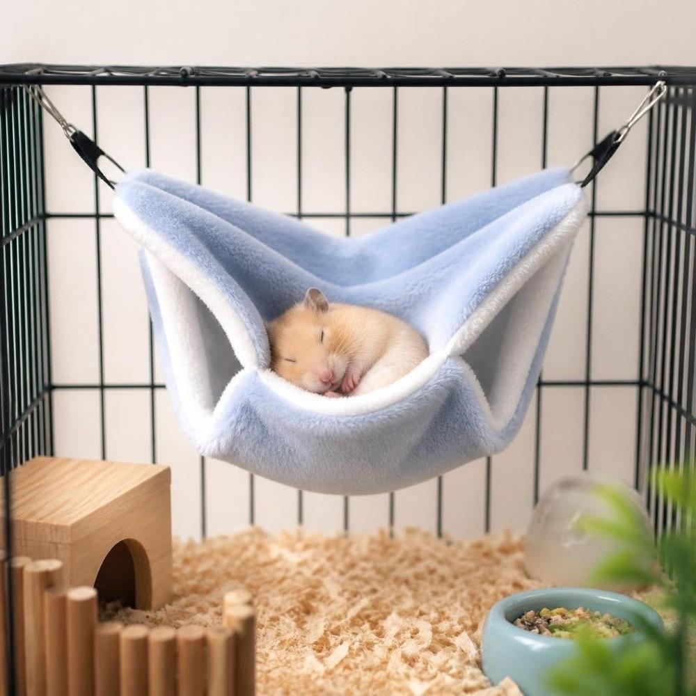 Thicken Small Animal Sleeping Bag Winter Plush Nest Bed Cozy Hanging Pet Hammock  Small Pet Cage