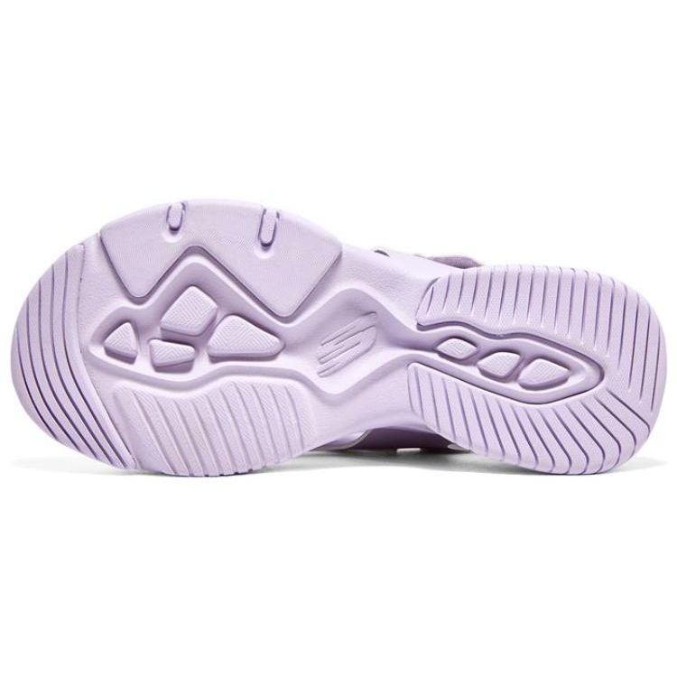 Skechers DLites 4.0 Leather Comfortable Beach Sandals Women Sandals Purple 119846-LAV