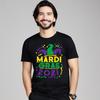 Funny Short Sleeve Tops Tees New Year Day Round Collar Pure Cotton Unisexs T Shirt Mardi Gras 2021 Jester Hat Funny Tshirts Newest