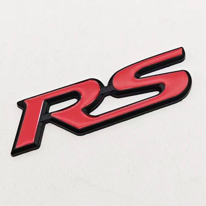 3D Metal Car Styling Logo RS Badge Car Front Grille Emblem Rear Trunk Sticker For Honda Sport RS Auto Accessories