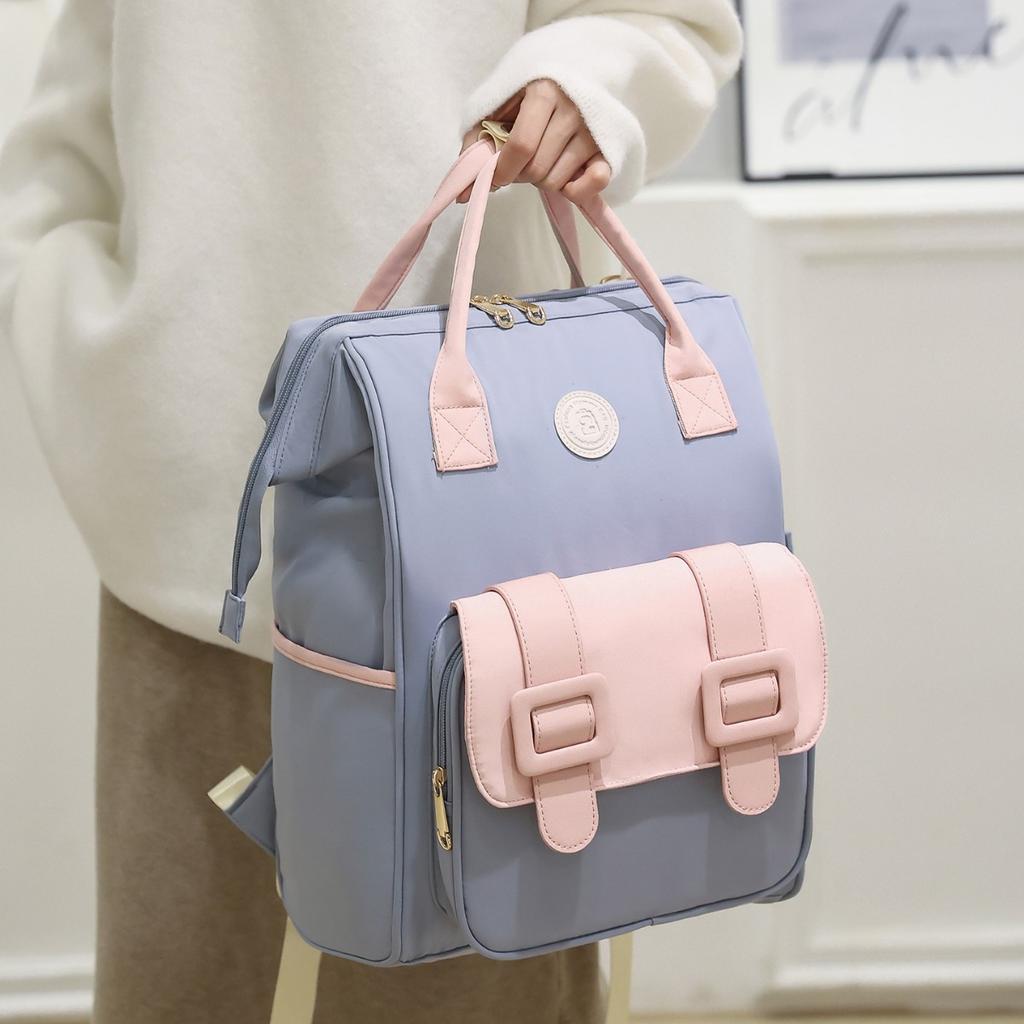 Schoolbag parent-child mommy bag mother and baby walking small bag go out lightweight carry 1011 new double shoulder mother and child bag travel bag
