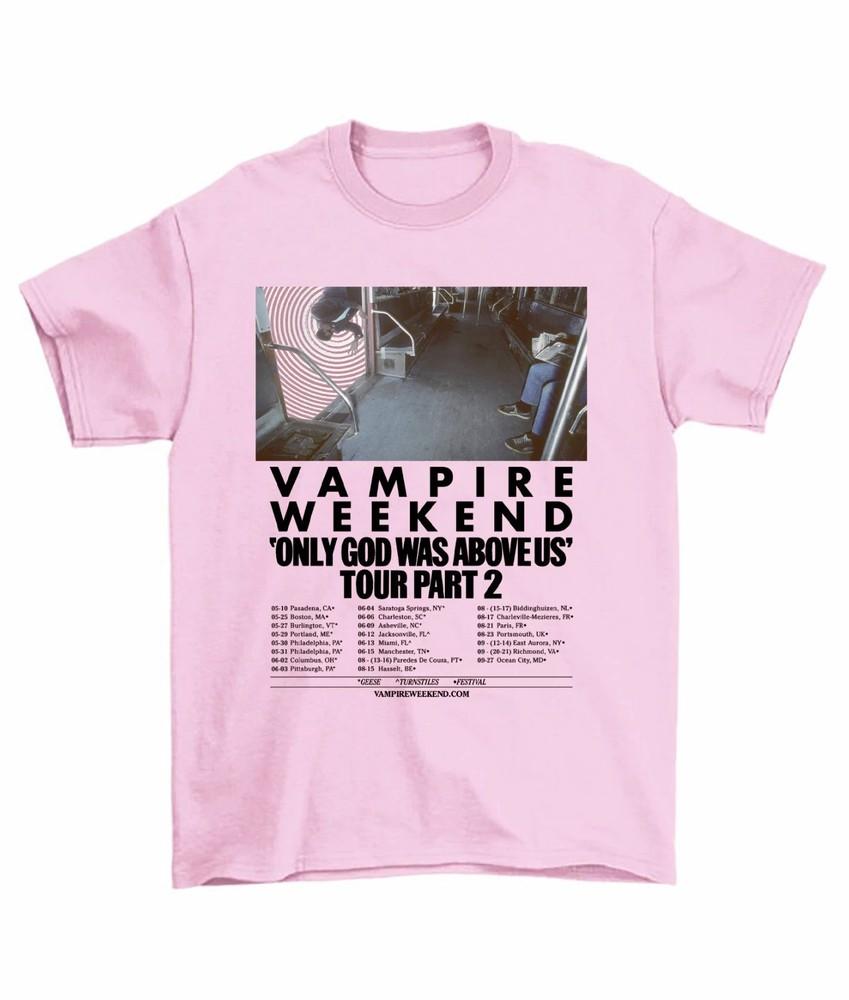 NEW Vampire Weekend 2025 North American tour Pink All Size Shirt CS105 Unisex T-Shirt M