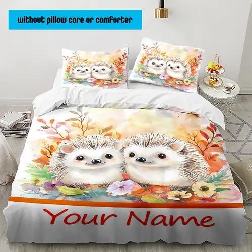 Comforter Hedgehog With Hedgehog Pattern Suitable For Children Boys Girls And Adults Warm Soft And Breathable