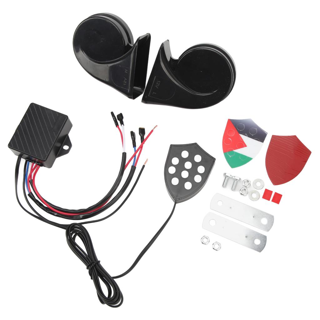 Electronic Horn System 12V 150dB Alarm Sound Remote Control Universal Fit for Car Sedan Truck SUV