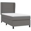 Vidaxl Letto Continentale Con Materasso, Grigio, Ecopelle 90X200 Cm