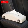 High-end Fashion Pu Leather Car Tissue Box Holder Business  Armrest Box Tissue Box Cover Car Tissue Holder with Magnetic Bottom