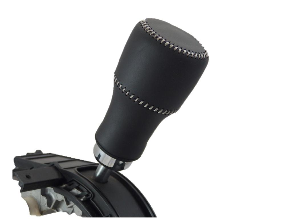 TricoloreExchange Delica Black Leather X Moon White S DIY Shift Knob Genuine Leather Wrapping Kit 1BK3M29B1B1V D5 3M-29