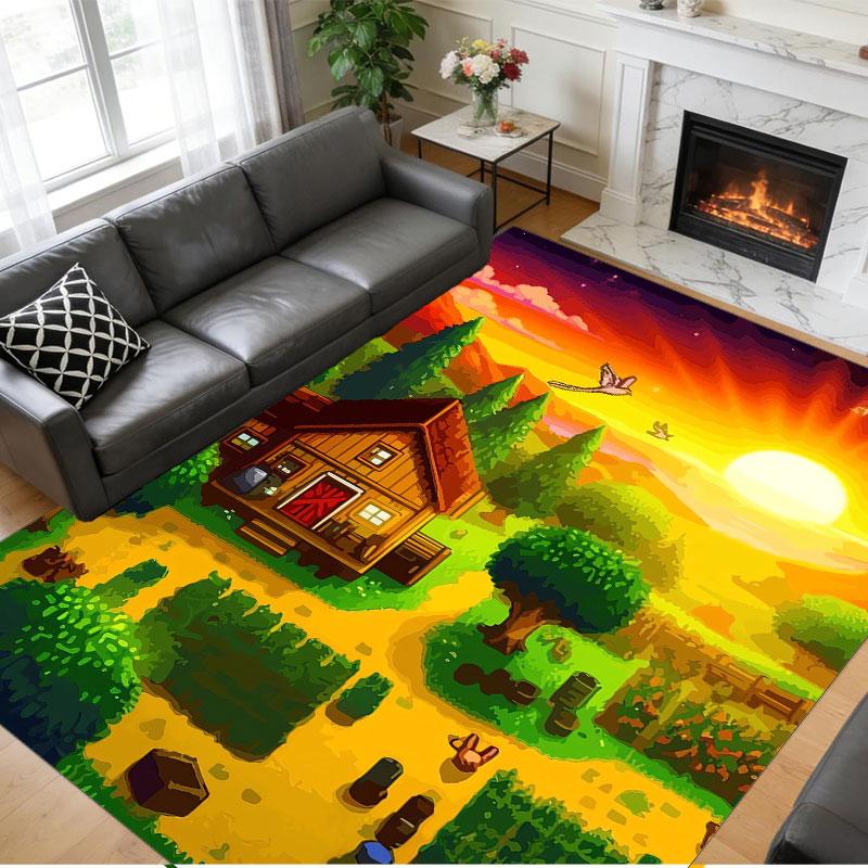 Crystal Velvet Rug Soft Non Slip Indoor Floor Mat Home DecorStardew Valley