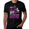 Just A Girl Who Loves To Play The Guitar Musician Tshirt Tough Fabric Work Tee