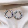 1 Paire de Boucles d'Oreilles Émail Bleu, Attaches d'Oreilles Rétro de Niche Luxe Léger, Boucles d'Oreilles Exquises Haut de Gamme Avec Boucles d'Oreilles