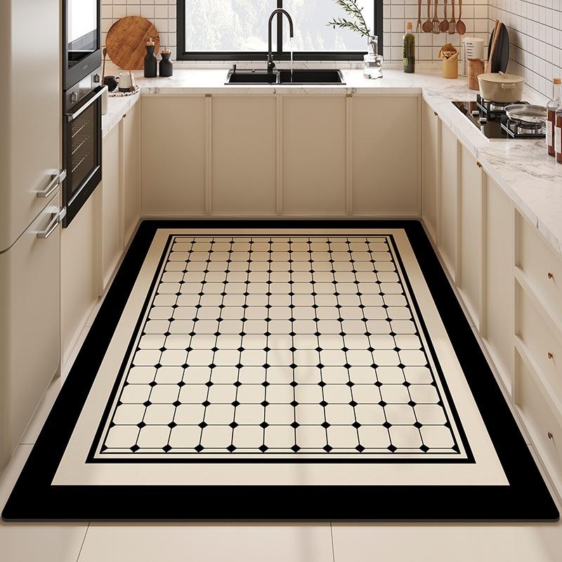 Kitchen Floor Mat Pvc Waterproof Leather Carpet Non-slip Oil-proof Special Mats Large Area Rug Easy To Clean Alfombra De Cocina