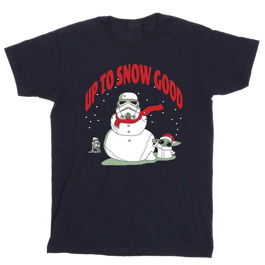 Star Wars Mandalorian Girls Up To Snow Good Cotton T-Shirt
