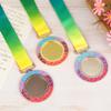 Metal Award Medals With Neck Ribbon Gold Silver Bronze Style For Sports Academics Or Any Competition Diameter