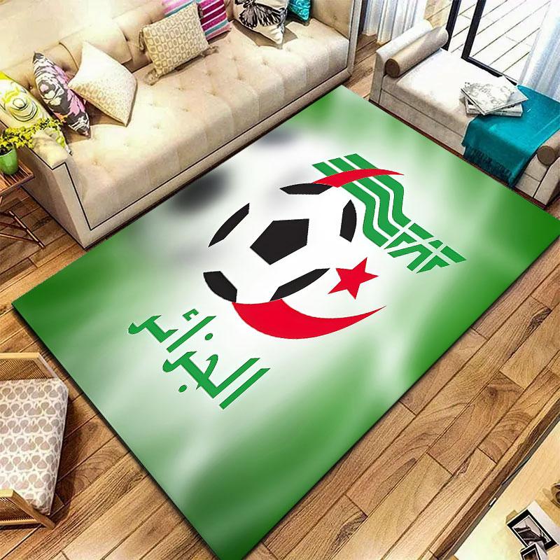 Algeria National Football Team Carpet Rug for Living Room Bedroom Home Sofa Decoration,Kids play Non-slip Floor Mat
