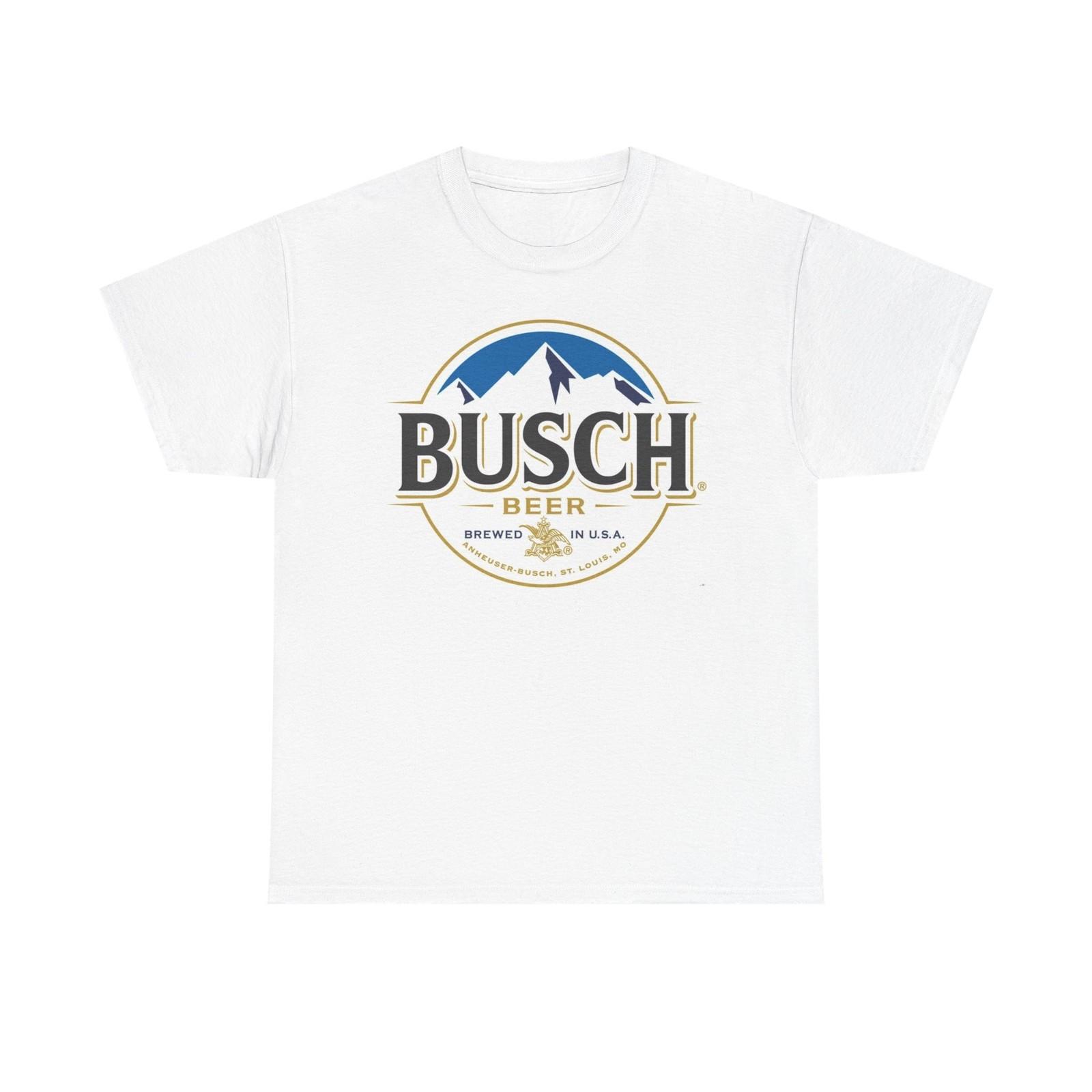 Графическая футболка Busch Beer Винтажный логотип унисекс Хлопковая футболка L