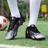 35-47 Men's High-top Football Boots Large Size Long Nails Leather Boys Soccer Shoes Nailing Anti -slip Football Boots
