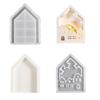 Multi Purpose House Ornament Mold Creative Hollow House Silicone Mold for DIY Storage Box and Ambient Light Homes Decors