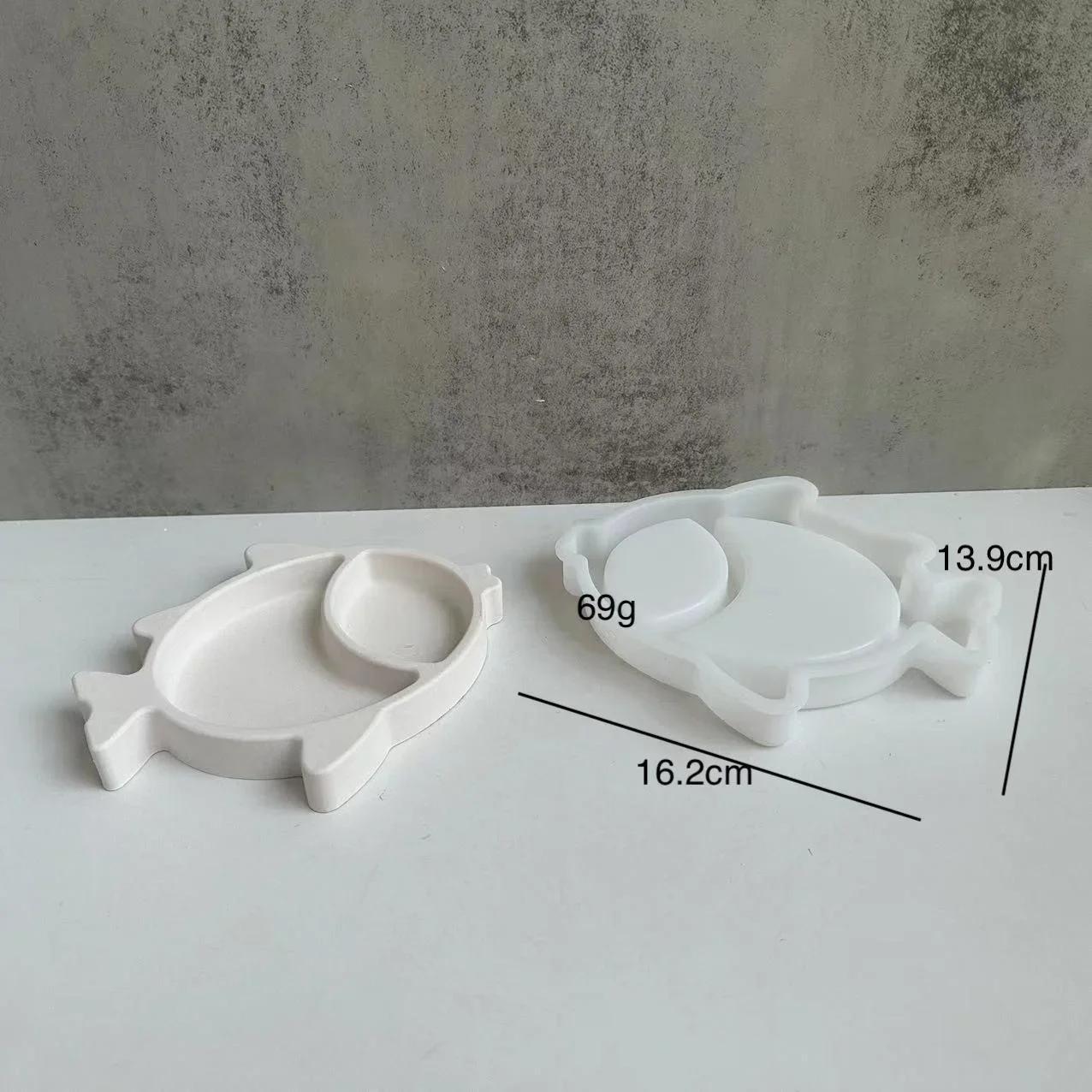 

Cute Owl Heart Shape Plaster Concrete Silicone Mold DIY Epoxy Resin Jewelry Storage Tray Display Plate Fish Clover Shape