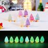 Micro-landscape Miniature Christmas Tree Decorations Snow Scene Accessories Resin Handicrafts Luminous Small Ornaments Fairie
