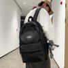 Schoolbag New Large Capacity Backpack Male and Female College Students Campus School Bag Junior High School Students Travel Computer Solid Color 