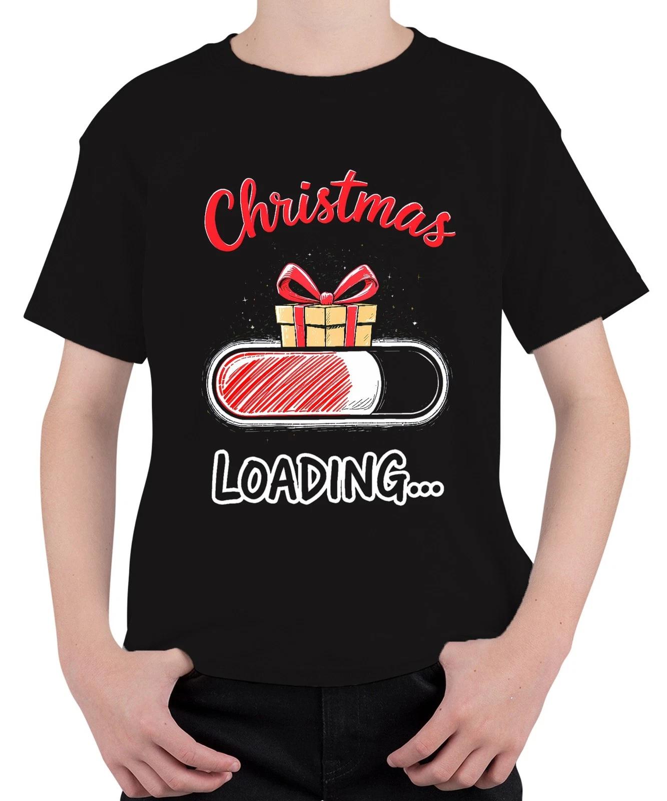 Christmas Loading Weihnachtsgeschenk Ladebalken Geschenk Lustig Unisex Kinder T- XS
