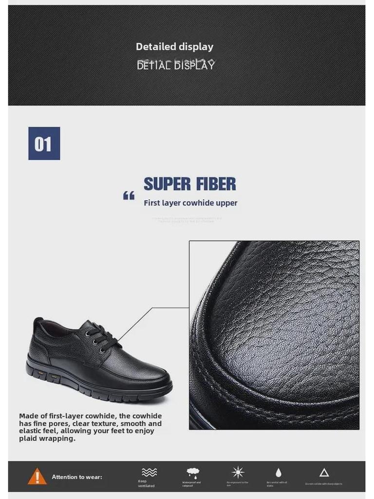 Men's Kitchen King Waterproof Non-Slip Chef Work Shoes, Oil-Resistant Leather for Spring/Autumn Casual Wear.