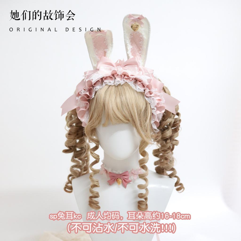 Rabbit Ear Headband Kc Lolita Original Bow Rabbit Handmade Small Object Bonnet Bnt