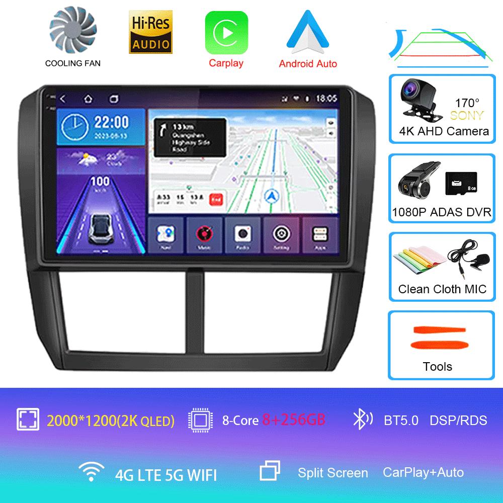 Android 14 Car Radio For Subaru Forester 3 SH 2007-2013 For Impreza GH GE 2 Din Multimedia Player 2 Din Carplay Head Unit