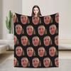Smug Haalands Face Blanket Soccer Football Fleece Novelty Soft Throw Blankets for Bed Sofa SpringAutumn