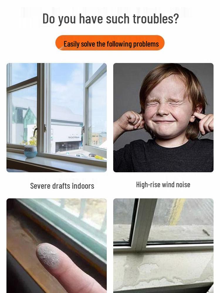 Těsnící lišta okna typu O z voděodolného a zvukotěsného UPVC pro dovnitř otevíraná okna