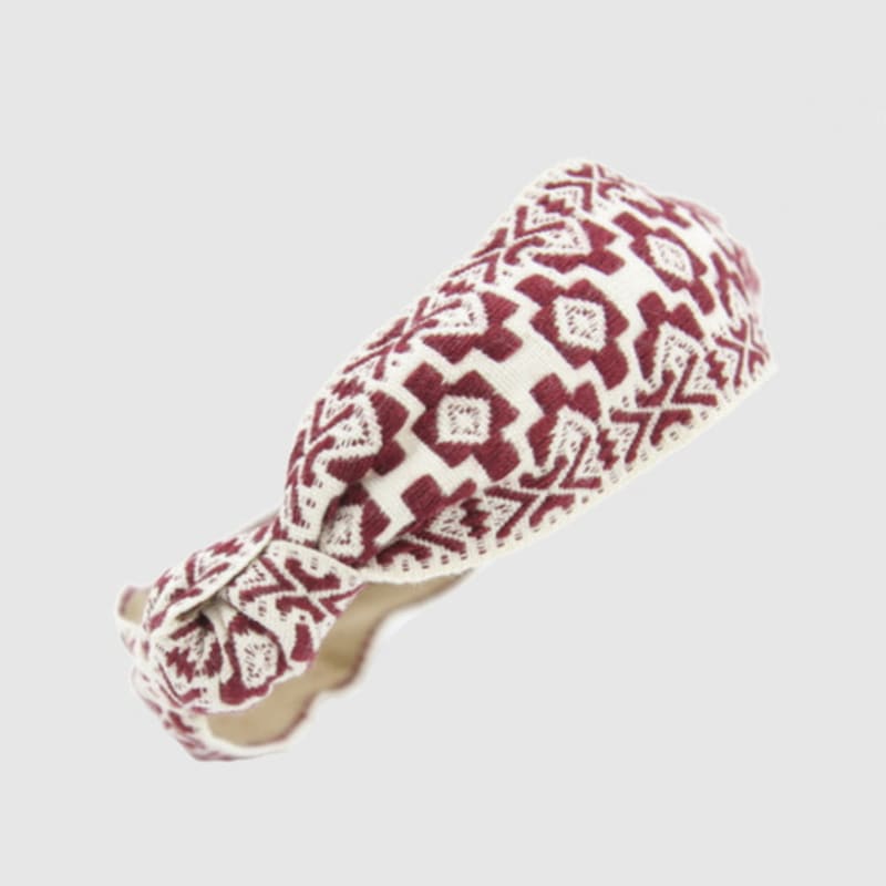 LALA Ethnic Imported Lace Hairband L-Wine