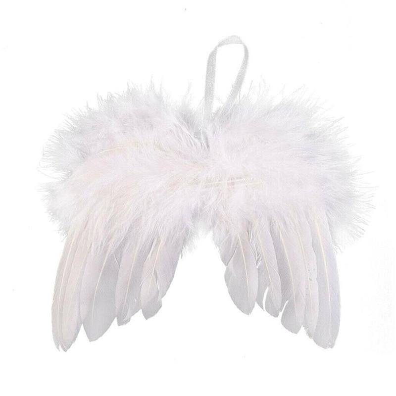 1/26PCS Angel White Feather Wing Christmas Tree Decor Hanging Ornament Wedding High Quality