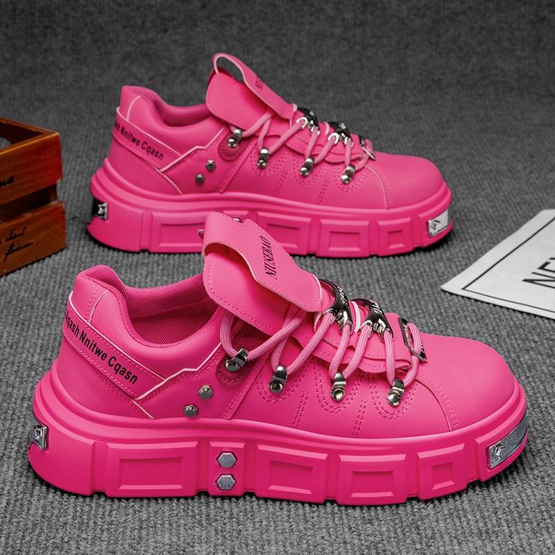  Platform Casual Sneakers For Men Lace Up Thick Sole Fashion Shoes