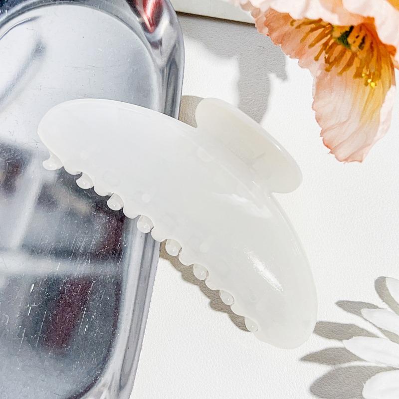 Супер фея-девушка полукруглый зажим-акула розовый зажим для волос на затылок и аксессуар для волос Jelly white