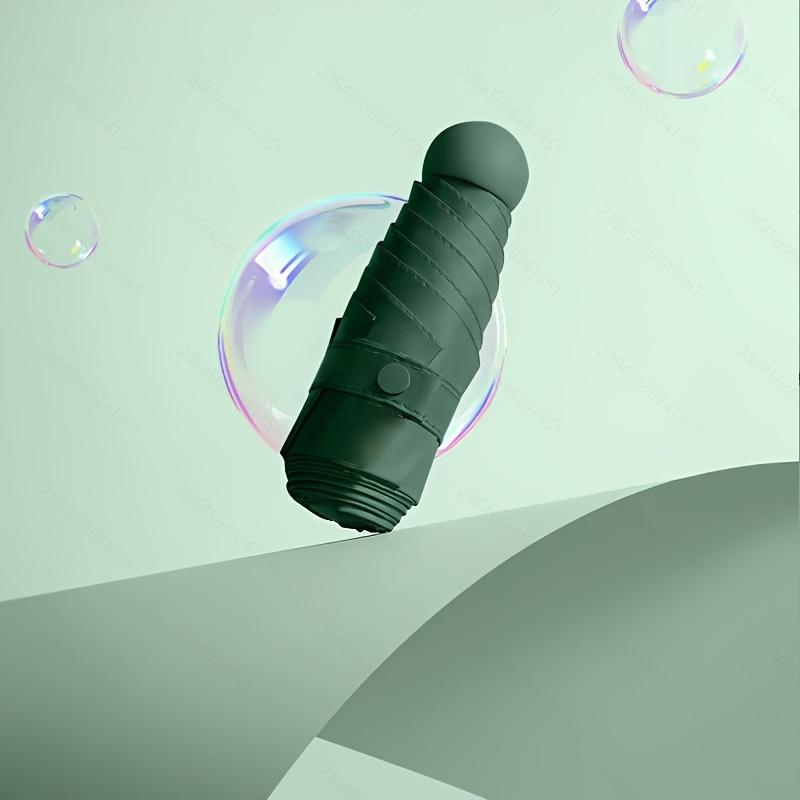 Travel Mini Umbrella with Protective Cover Ultra-Light UV Protection 6 Reinforced Ribs, Manual Open, For Sunny and Rainy Days  Travel Accessory