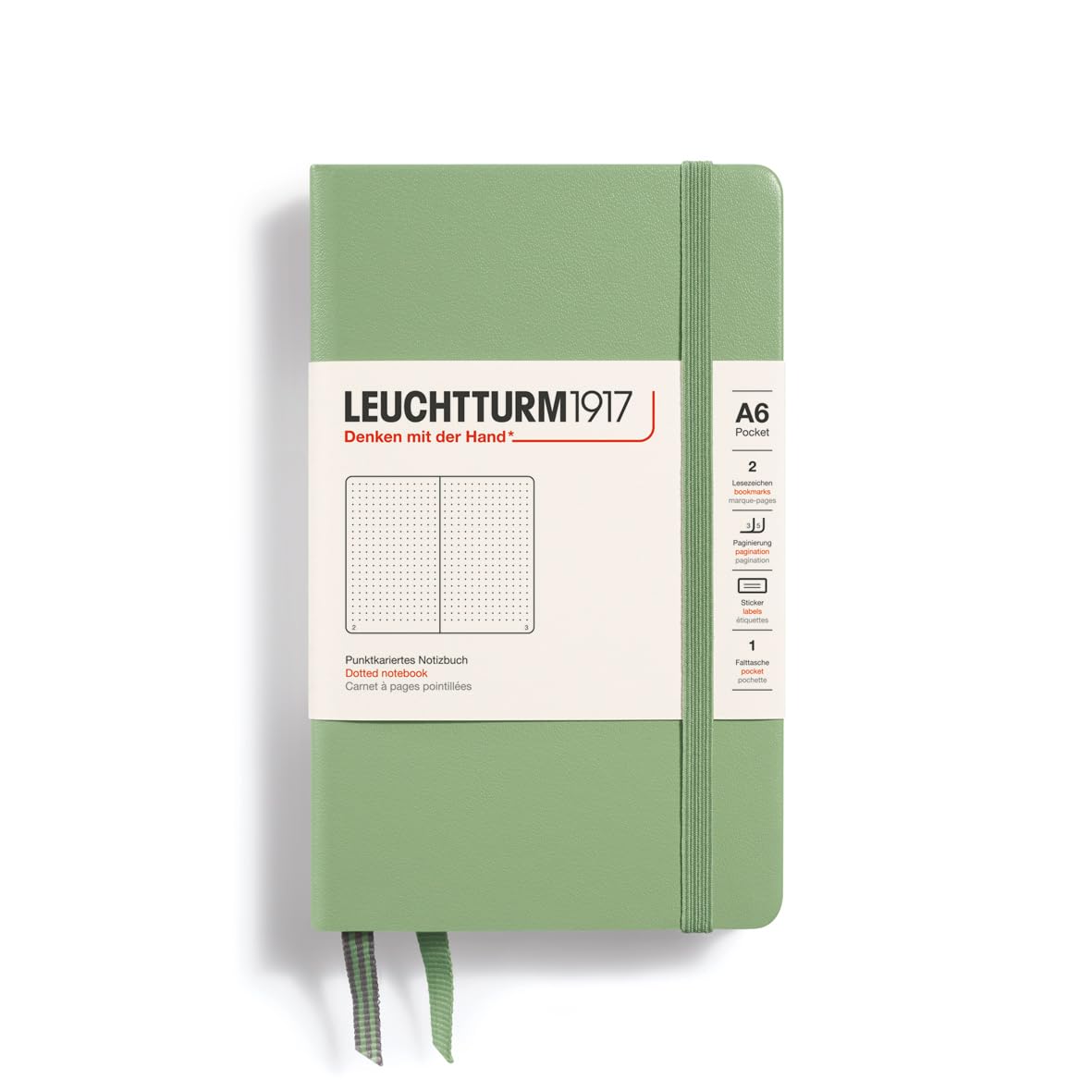 

Leuchtturm Note A6 Dot Graph Bird Cover Sage 363944 Подлинный импортный продукт