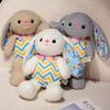 30cm New Simulation Striped Rabbit Doll Stuffed Plush Toy Cartoon Anime Cute Pillow Children's Birthday Gift Interesting Doll