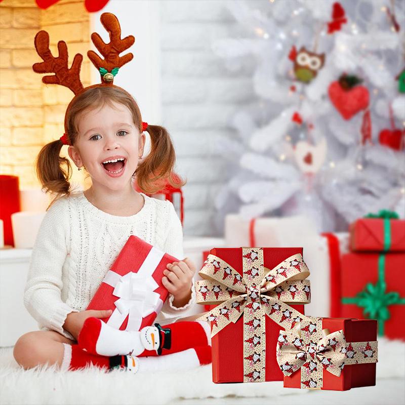 6.3cm Reusable Jute-Style Christmas Craft Ribbon Polyester Webbing