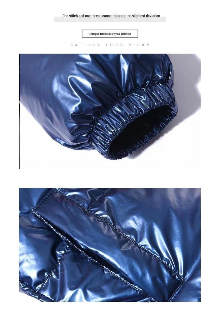 Herren Reflektierende Winter-Stehkragen-Baumwolljacke 2024