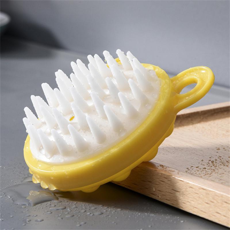 Silicone Shampoo Brush Head Scalp Massage Comb Hair Washing Comb Body Massage Brush Bath Shower Brush Salon Hairdressing Tool