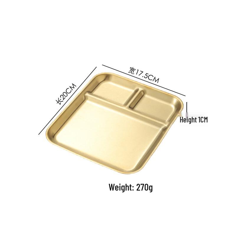 Set of 4 Golden 5-Grid BBQ Grill Plates