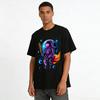 Astronaut Baseball Player Graphic Casual Tee Pure cotton T-shirt