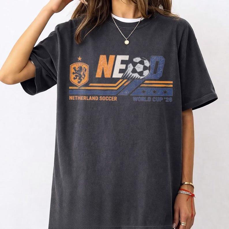 Netherlands Soccer World Cup 2026 Shirt Dutch Football Fan Tee Retro Holland Soccer Graphic T-shirt Gothic Cotton Oversized T-shirts 4XL