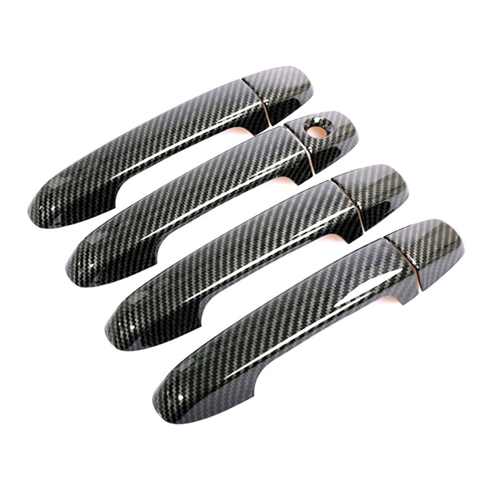 For Toyota Camry 2012-2017 Carbon Fiber Printed Exterior Door Handle Cover Moulding Bowl Cup Cavity Trim Frame Bezel
