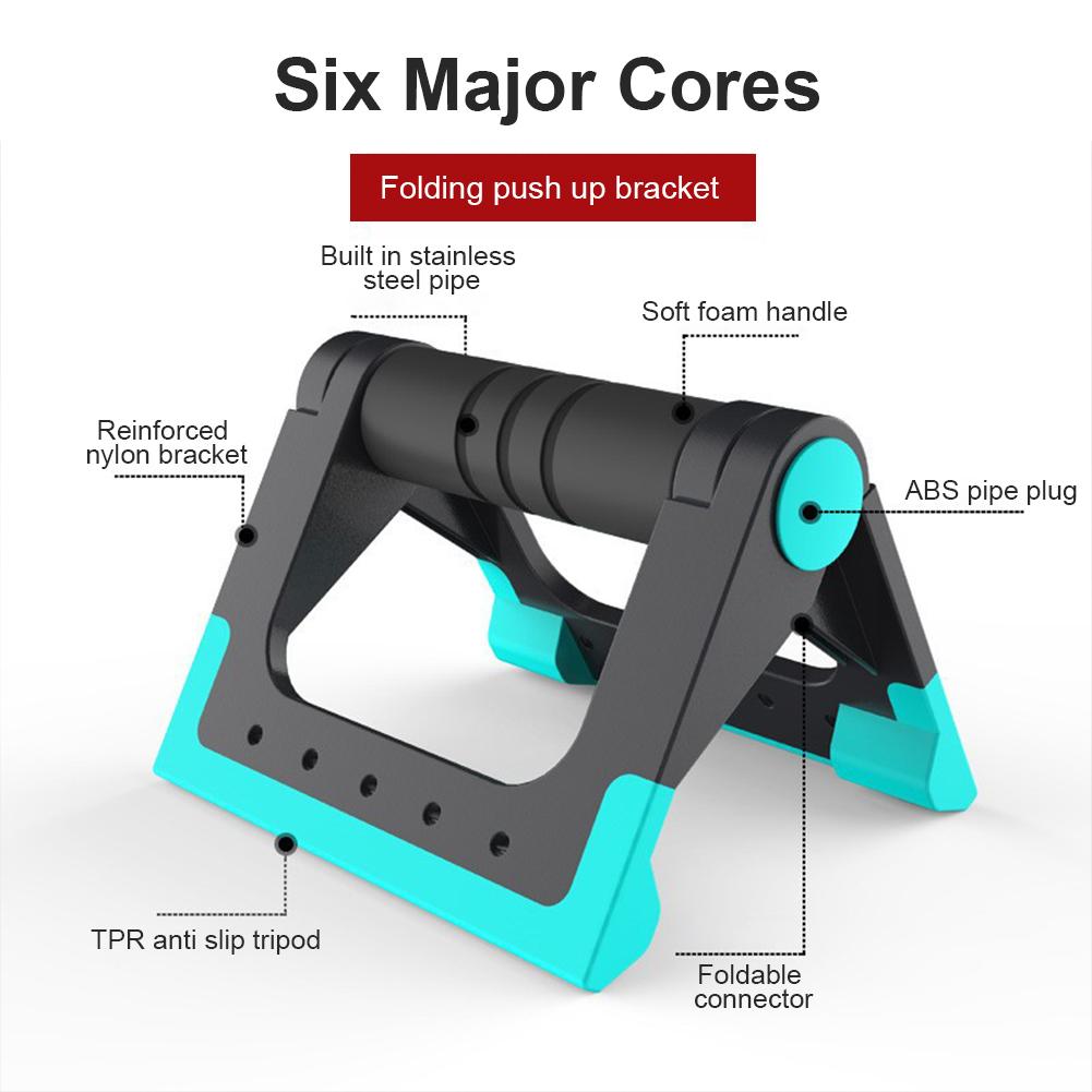 1 Pair Foldable Push Up Stands Non-Slip Push-up Bracket Strength Training Equipment Fitness Stand Push Up Handles for Men Women