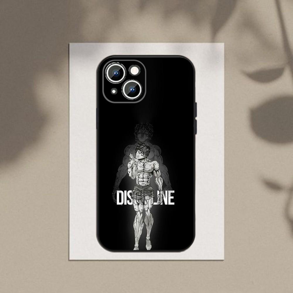 Anime B-Baki Hanma  Phone Case Phone Case For Apple iPhone 15,14,13,12,11,XS,XR,X,8,7,Pro,Max,Plus,mini Silicone Black Cover