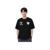 Li-Ning Wade Series Printed Letter Crew Neck Comfortable Breathable Short Sleeve T-Shirt Men Tops Black AHSUB23-4