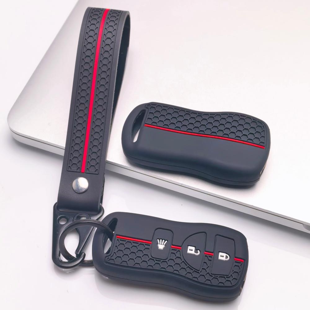 Key Fob Cover for Nissan Models Altima Sentra Including Rogue Maxima Murano Pathfinder with Keychain Anti-Scratch Guard Shockproof Protection