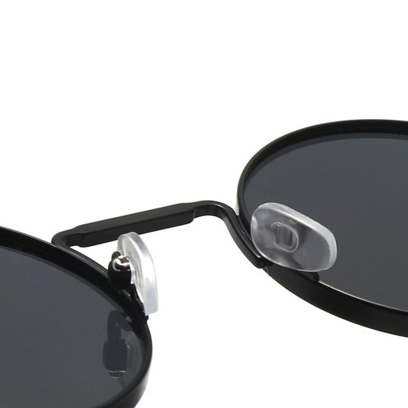 Sunglasses Round Steam Punk Sunglasses Men'S And Women'S Retro Spring Mirror Legs Metal